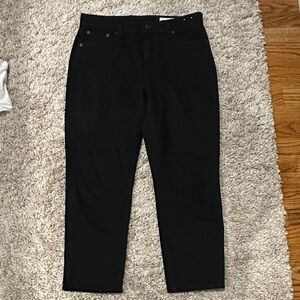 Gap women’s cheeky straight high rise jeans 28 / 6 petite black denim